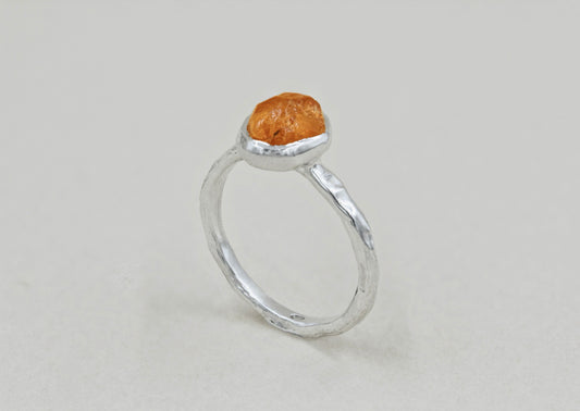 Raw Garnet Ring