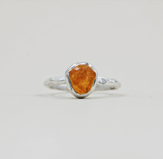 Raw Garnet Ring